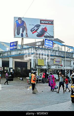 Khar Road Railway Station entrance Mumbai Maharashtra India Asia Stock Photo