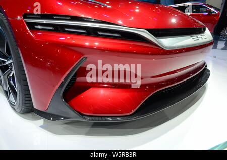 --FILE--A BYD E-SEED GT All-Electric Supercar is displayed during the 18th Shanghai International Automobile Industry Exhibition, also known as Auto S Stock Photo