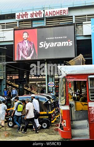 Andheri Railway Station Mumbai Maharashtra India Asia Stock Photo