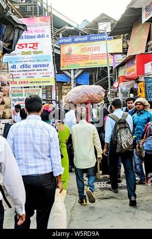 Jogeshwari Railway Station overbridge entrance Mumbai Maharashtra India Asia Stock Photo