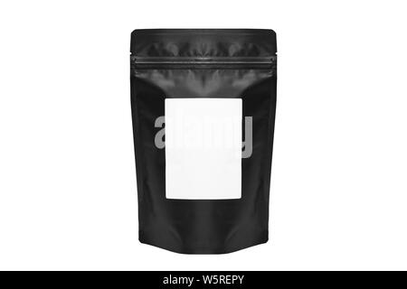 coffee bag isolated on white background with clipping path.Coffee packaging Stock Photo