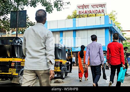 Bhayandar Railway Station building Mumbai Maharashtra India Asia Stock Photo