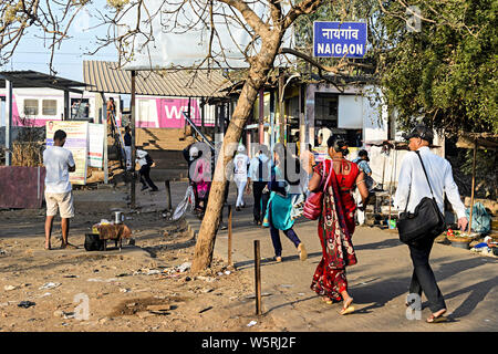 Naigaon Railway Station entrance Mumbai Maharashtra India Asia Stock Photo