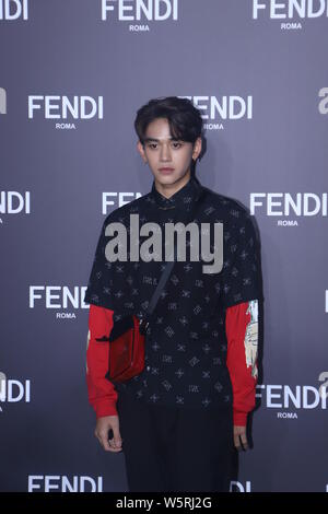 Hong Kong entertainer and rapper Lucas Wong of South Korean boy group ...