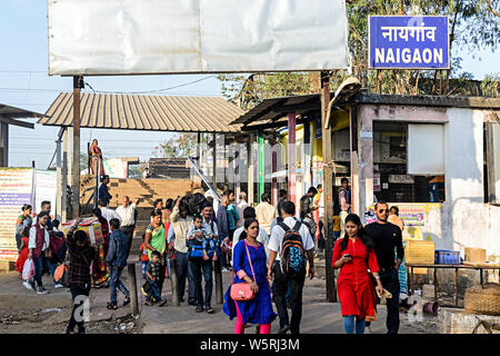 Naigaon Railway Station entrance Mumbai Maharashtra India Asia Stock Photo