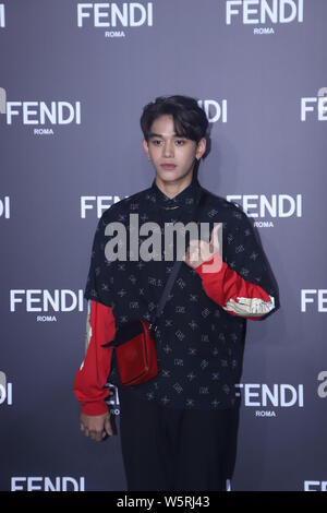 Hong Kong entertainer and rapper Lucas Wong of South Korean boy group ...