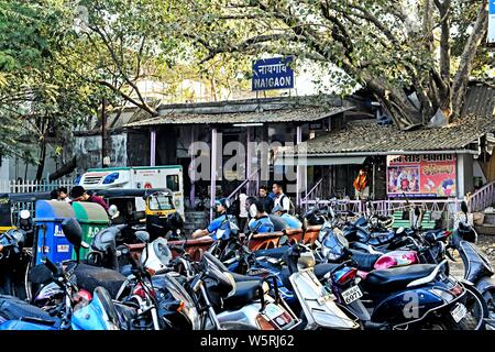 Naigaon Railway Station entrance Mumbai Maharashtra India Asia Stock Photo