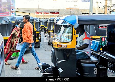 Virar Railway Station road entrance Mumbai Maharashtra India Asia Stock Photo