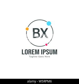 BX Letter Logo Design. Creative Modern BX Letters Icon Illustration design Stock Vector