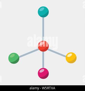 atom molecule chemical vector illustration symbol Stock Vector