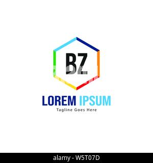 BZ Letter Logo Design. Creative Modern BZ Letters Icon Illustration design Stock Vector