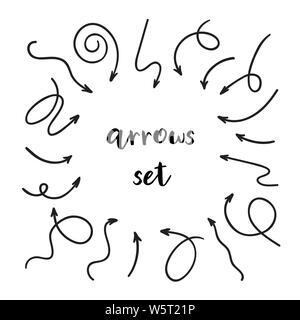 Arrow set with place for inscription. Vector Stock Vector