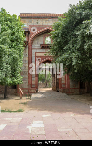 Entrance gate to Humayun Mausoleum, New Delhi, India Stock Photo