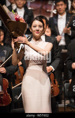 --FILE--Gina Alice Redlinger, the wife of Chinese pianist Lang Lang