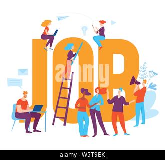 Vector human resource job concept vector illustration Stock Vector
