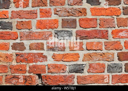 reddish brick wall, bricks, Backgound image Stock Photo