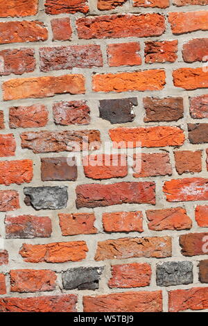 reddish brick wall, bricks, Backgound image Stock Photo