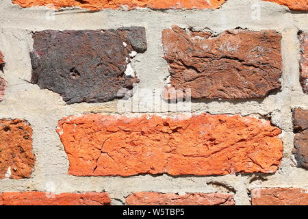 reddish brick wall, bricks, Backgound image Stock Photo