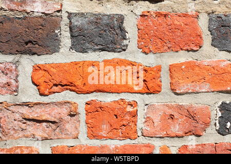 reddish brick wall, bricks, Backgound image Stock Photo