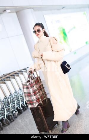 Chinese model He Sui is pictured at the Shanghai Hongqiao International ...