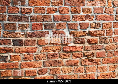 reddish brick wall, bricks, Backgound image Stock Photo