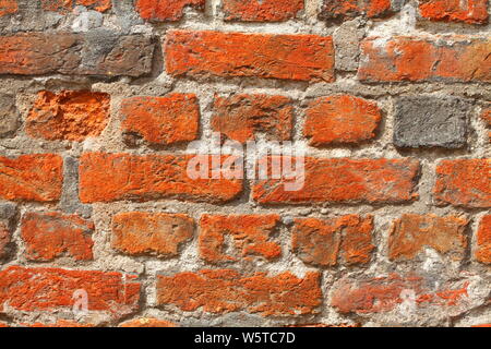 reddish brick wall, bricks, Backgound image Stock Photo