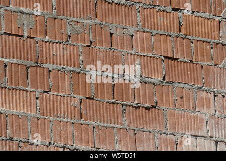 reddish brick wall, bricks, Backgound image Stock Photo