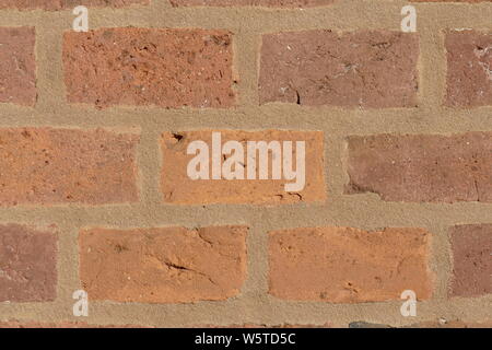 reddish brick wall, bricks, Backgound image Stock Photo