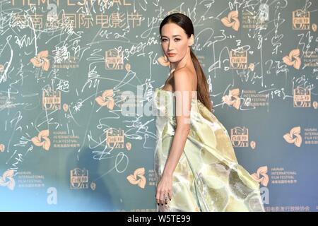 American actress and model Margaret Denise Quigley, professionally known as Maggie Q, arrives on the red carpet for the opening ceremony of the first Stock Photo