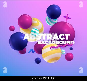 Multicolored decorative balls. Abstract vector illustration Stock Vector