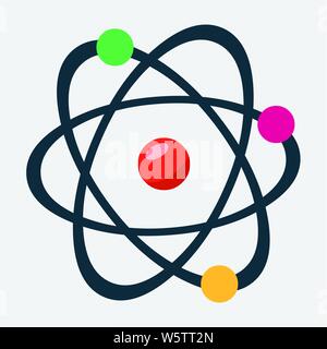 colorful atom molecule vector illustration symbol Stock Vector