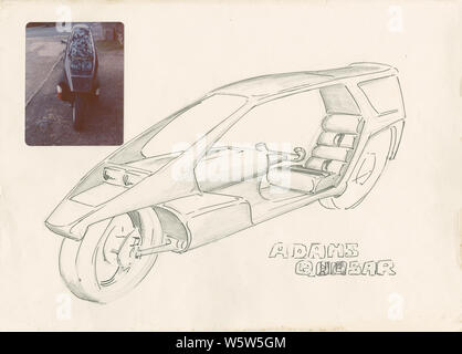 Dennis Adams Quasar Fantasy Car Design Stock Photo