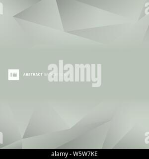 Abstract green low polygon trendy style with space for text. Geometric gray color polygonal background. Vector illustration Stock Vector