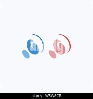Letter O Logo Monogram design vector template Linear style Stock Vector