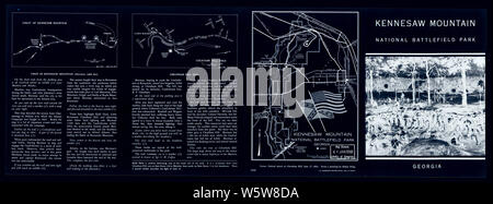 Civil War Maps 0543 Kennesaw Mountain National Battlefield Park Georgia Inverted Rebuild and Repair Stock Photo
