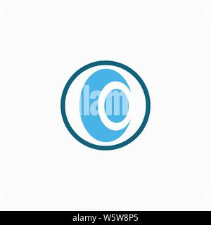 Letter O Logo Monogram design vector template Linear style Stock Vector