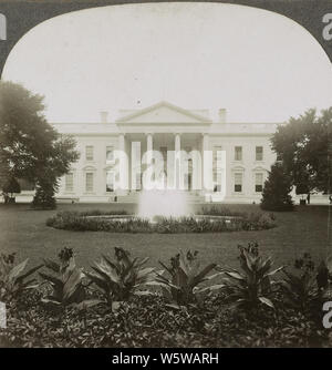 White House (north front), the historic official home of the President, Washington, D.C. in 1927. The White House is the official residence and workplace of the president of the United States. It is located at 1600 Pennsylvania Avenue NW in Washington, D.C. and has been the residence of every U.S. president since John Adams in 1800. Stock Photo