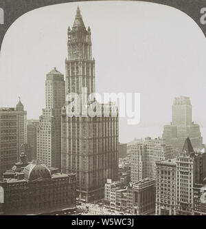 Woolworth Building in 1929, for many years the tallest building in the world. Stock Photo