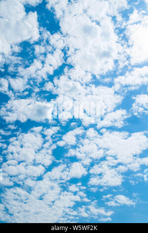 Dramatic blue sky background - picturesque colorful clouds lit by sunlight.  Vast sky landscape panoramic scene. Colorful sky view in bright tones Stock  Photo - Alamy