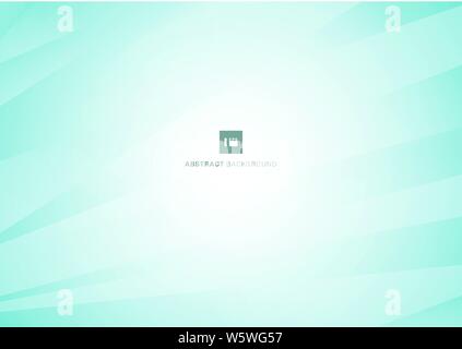 Abstract geometric white and mint blue diagonal stripes lines modern background and texture. Vector illustration Stock Vector