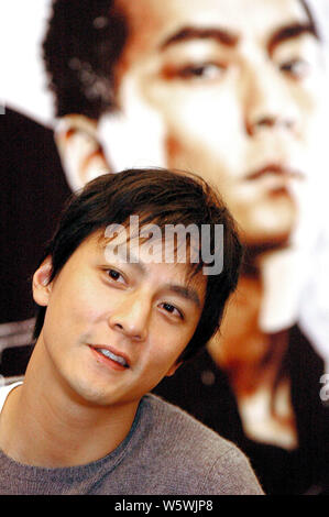 American-Hong Kong actor Daniel Wu attends a premiere event for the movie 'New Police Story' in Beijing, China, September 19, 2004. Stock Photo