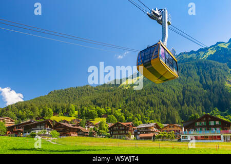 Mountain village Wengen, Switzerland Stock Photo