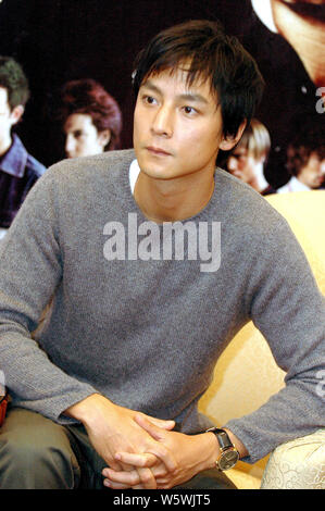 American-Hong Kong actor Daniel Wu attends a premiere event for the movie 'New Police Story' in Beijing, China, September 19, 2004. Stock Photo