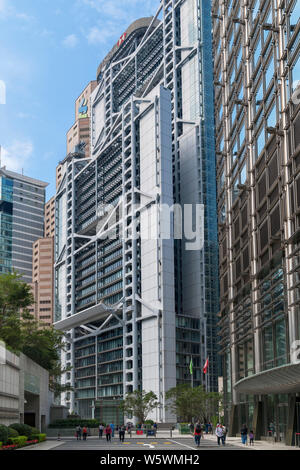Hong Kong and Shanghai Bank building (HSBC building) in Central district, Hong Kong, China