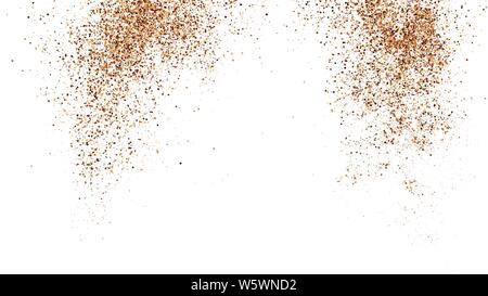 Coffee Color Texture Isolated on White Background. Brown Particles. Explosion Of Chocolate Shades Confetti. Vector Illustration, EPS 10. Stock Vector