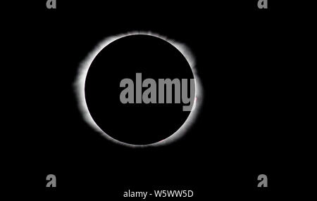 A view from Columbia, South Carolina of the total solar eclipse on August 21 2017 Stock Photo