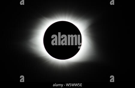 A view from Columbia, South Carolina of the total solar eclipse on August 21 2017 Stock Photo