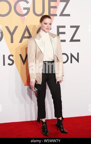 Lea Seydoux attends Louis Vuitton fashion show during the Paris Fashion  Week Womenswear Fall/Winter 2017/2018 on Marc…