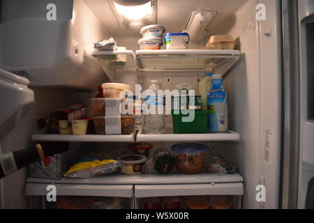 Open Refrigerator Stock Photo