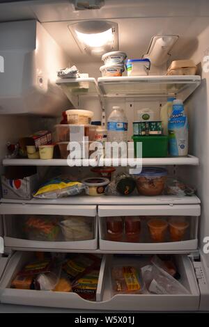 Open Refrigerator Stock Photo
